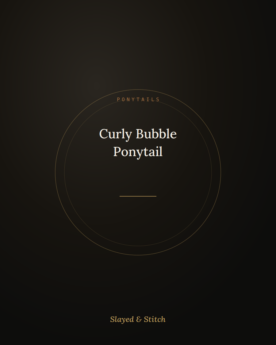Curly Bubble Ponytail